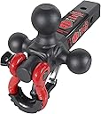 TOPTOW Trailer Hitch Tri-Ball Hitch Mount w/Matte Black Triple Hitch Balls 1-7/8-inch, 2-inch, 2-5/16-inch, Multi-fit for 2 inch Trailer Hitch Receiver