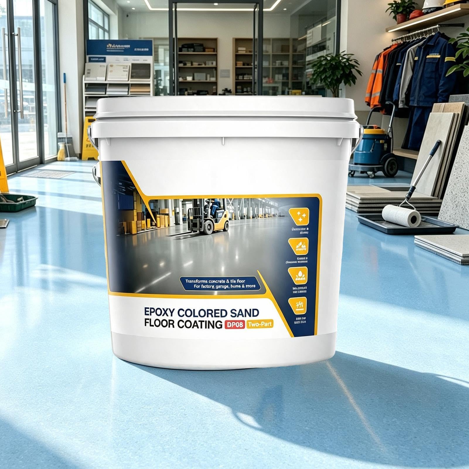 Pavimenti in calcestruzzo 1 kg di composto autolivellante antiscivolo | Vernice epossidica per pavimento finitura marmo Per piastrelle cemento officina sala ricreativa cucina terrazza
