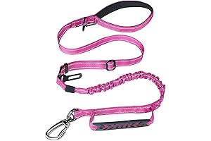 4-6FT Shock Absorbing Tactical Dog Leash Heavy Duty for Medium Large Dogs
