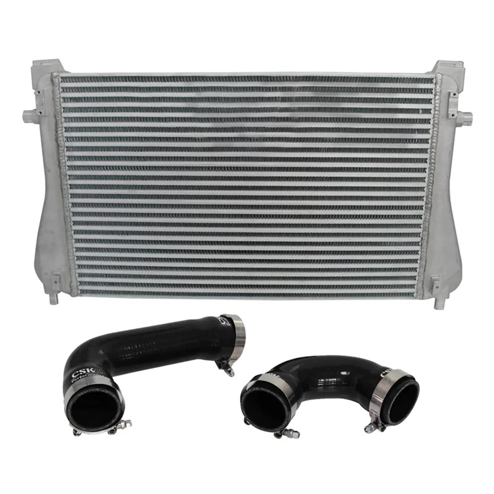 Byhgfdea Black Front Intercooler For A3/S3 / For Vw For Golf For Gti R Mk7 Ea888 1.8T 2.0T For Tsi Aluminum Intercooler Hose Kit(Black)