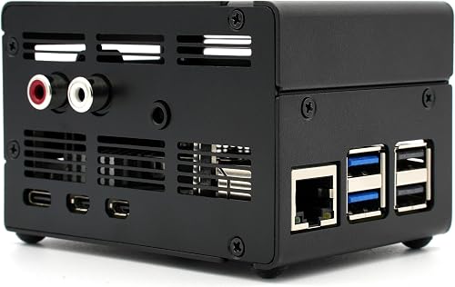 KKSB Case for Raspberry Pi 5 with Audio HAT Support – Compatible with Pi DAC+ / DAC Pro and IQaudio Sound Cards