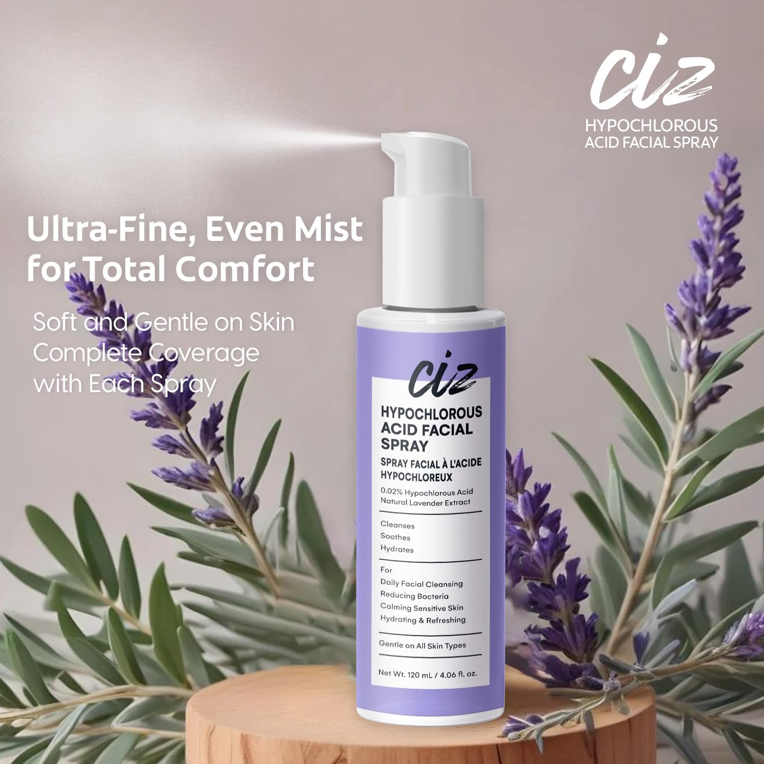 Amazon.com: CIZ Hypochlorous Acid Facial Spray with Lavender