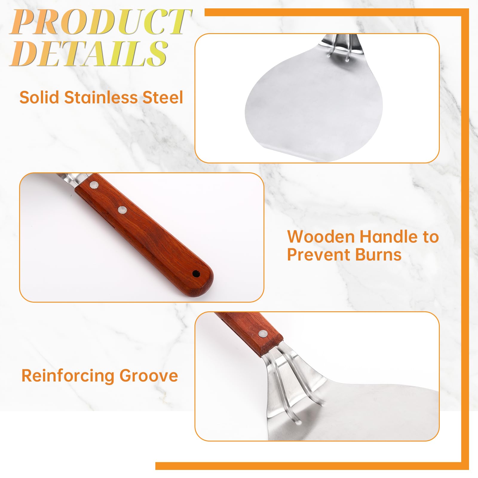 Stainless Steel Pizza Peel - 8 Inch -3 Stainless Steel Pizza Peel - 8 Inch -3