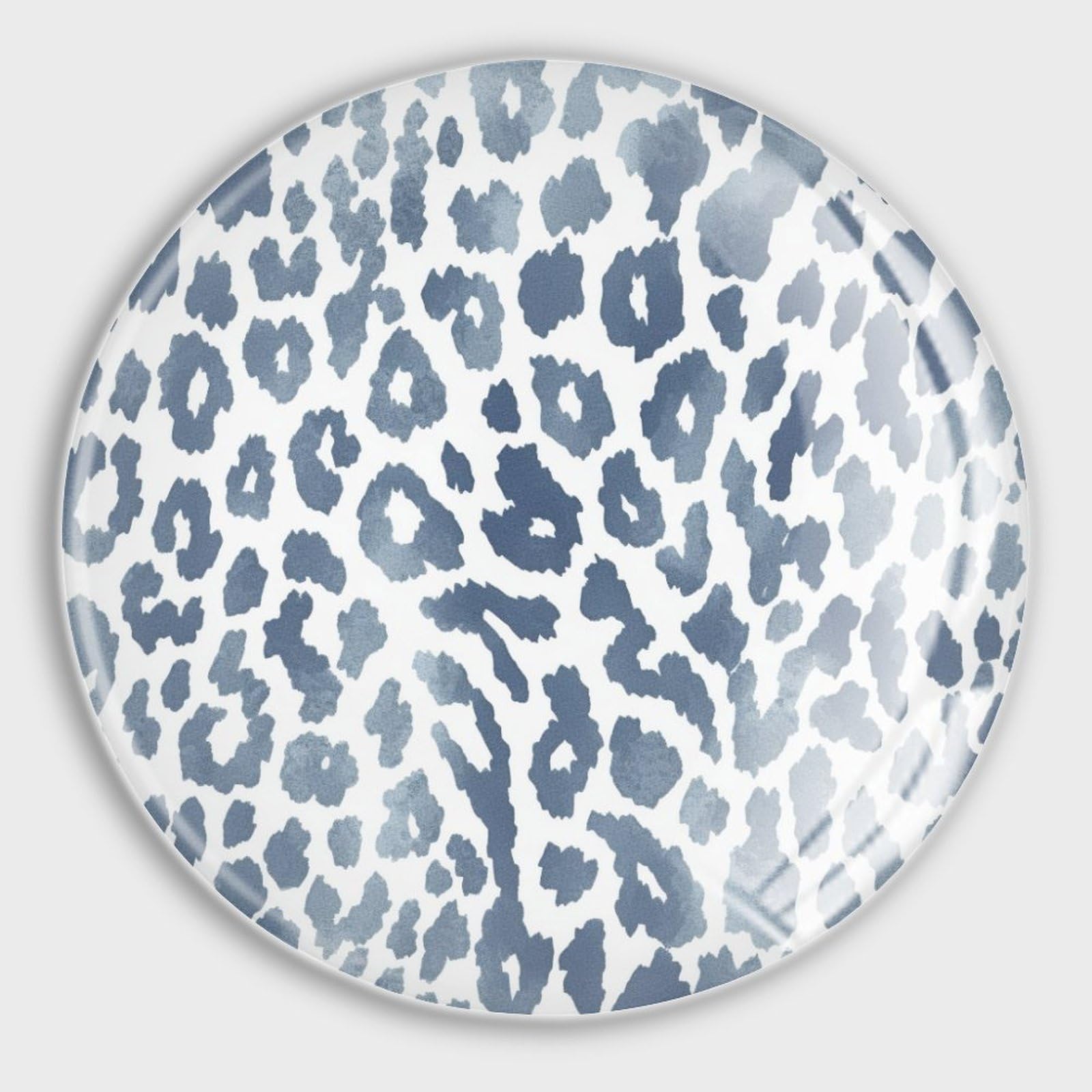 Aimants de réfrigérateur léopard bleu en verre aimant tableau blanc x4