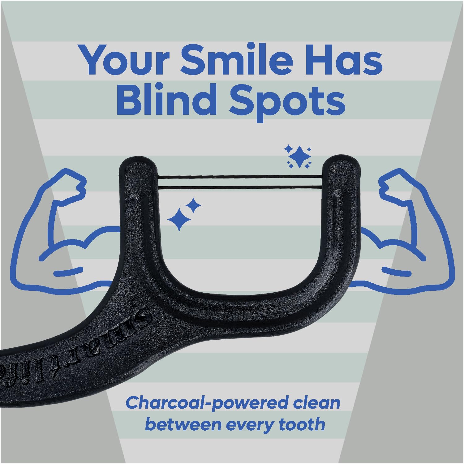SmartLifeco Palillos De Hilo Dental De Doble Hilo Biodegradables* - Hilos Dentales De Carbón Para Adultos, Blanqueamiento Dental Totalmente Natural, Mango Ecológico, Palillos Suaves Para Las Encías, V