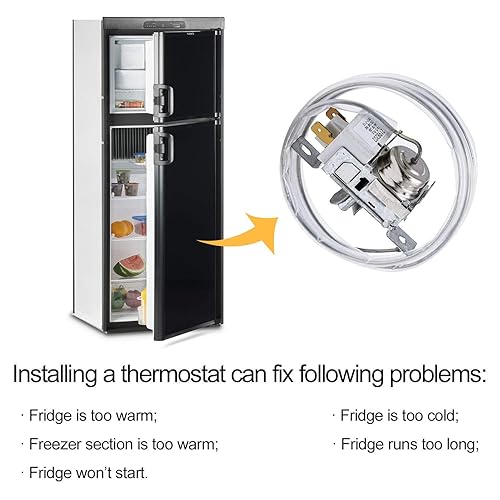 Miniatura 10 de Termostato universal para neveracongelador Control de temperatura del refrigerador WPF-20, termostato para mini refrigerador compatible con WPF16,
