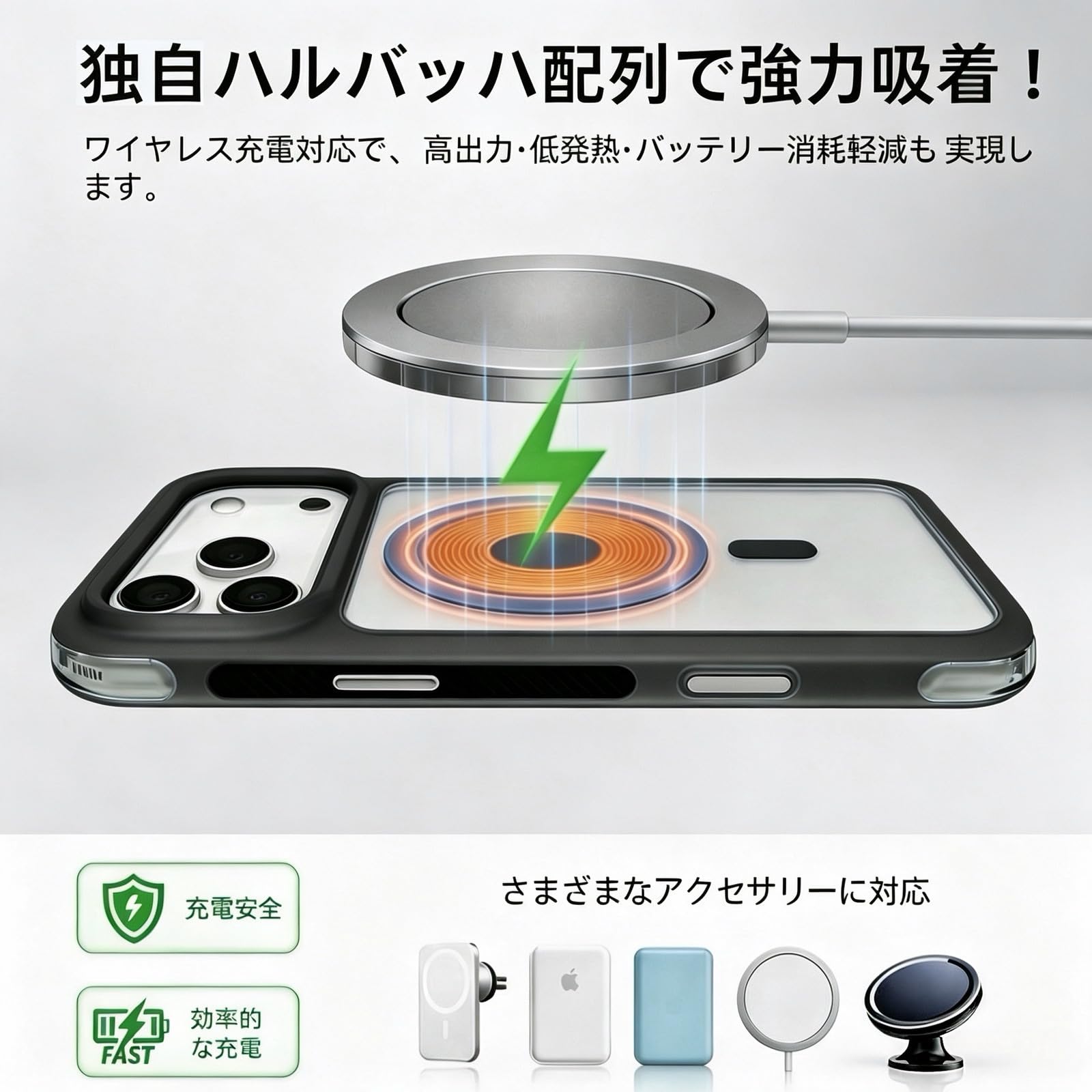 Amazon.co.jp: Tecxin iPhone 17 Pro 用 ケース 四角エアバッグ
