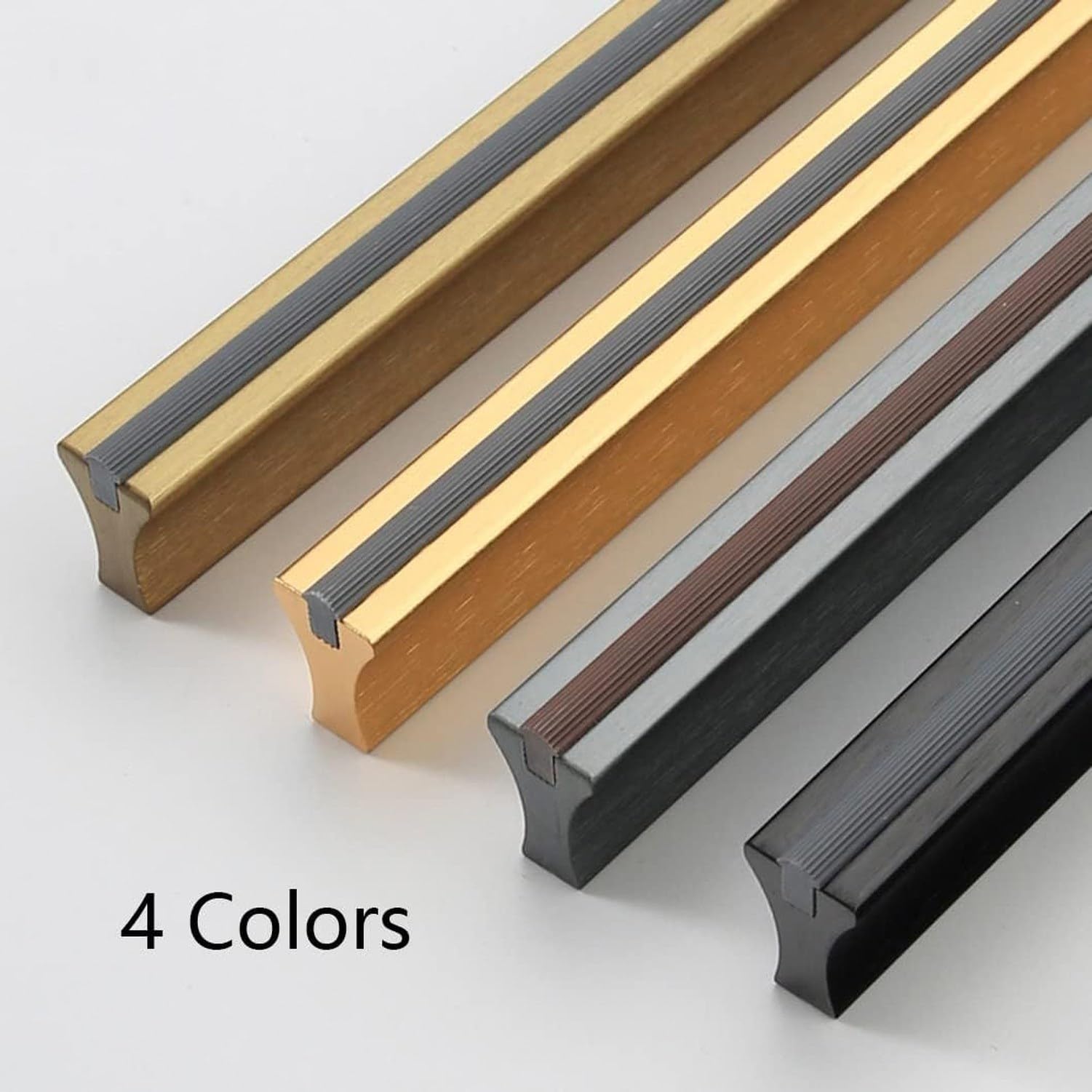 Graue Schubladengriffe 2 Stück, Möbelgriffe aus Aluminiumlegierung für Küchenschränke, Schranktüren und Kleiderschränke, moderne Griffe zum Schrauben, Length 1000mm, Length 1000mm