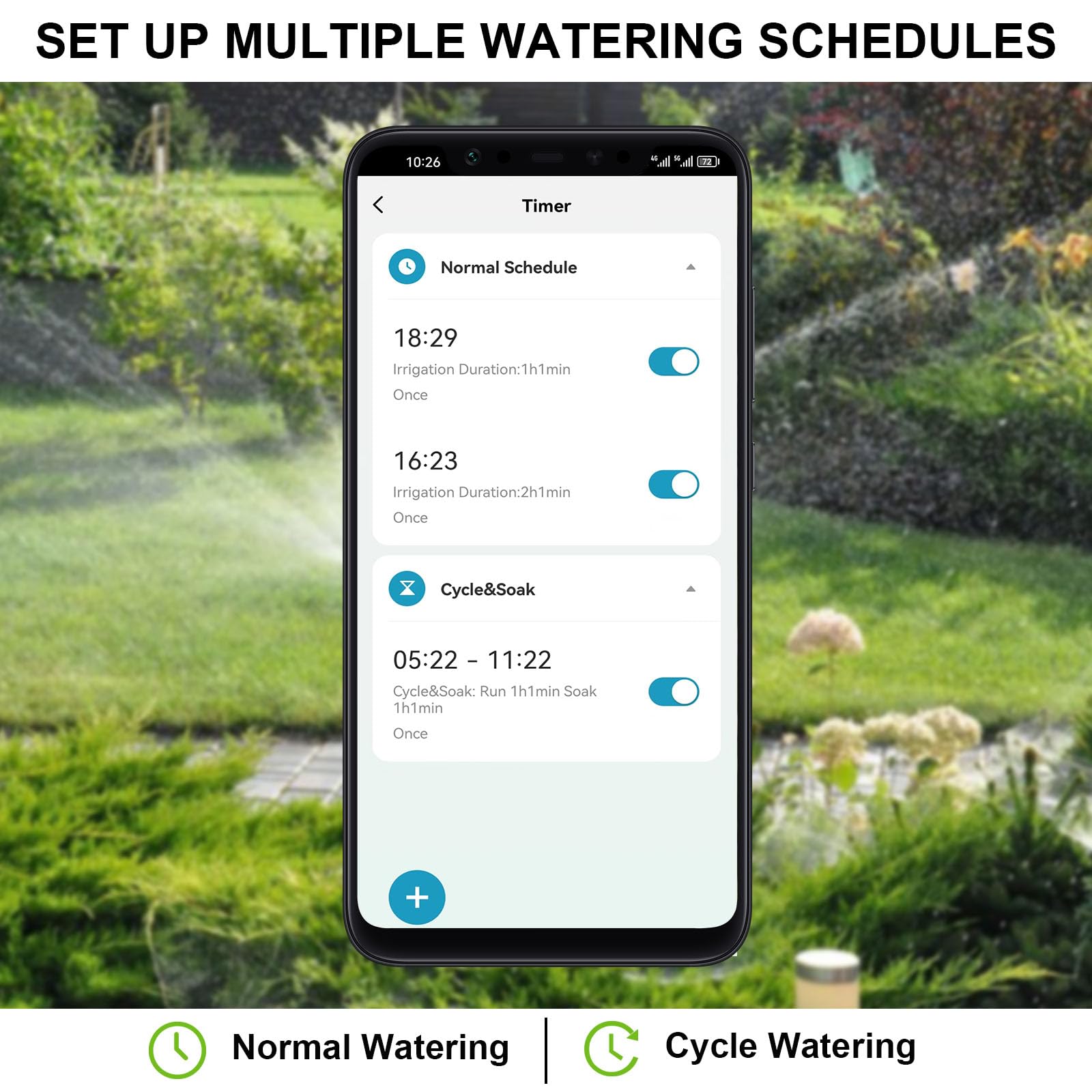 Computer di irrigazione WiFi con ingresso acqua in ottone, controllo app tramite WiFi 2,4 GHz e Bluetooth, ritardo delle precipitazioni, computer di irrigazione manuale/automatico, E0102B+009