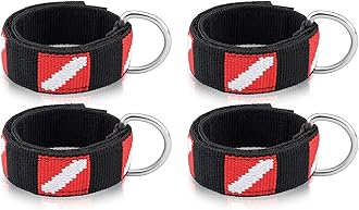 Wrist Strap, Adjustable Wristband with Stainless Steel D Ring, Suitable for Dive Flashlights, Cameras, Compass