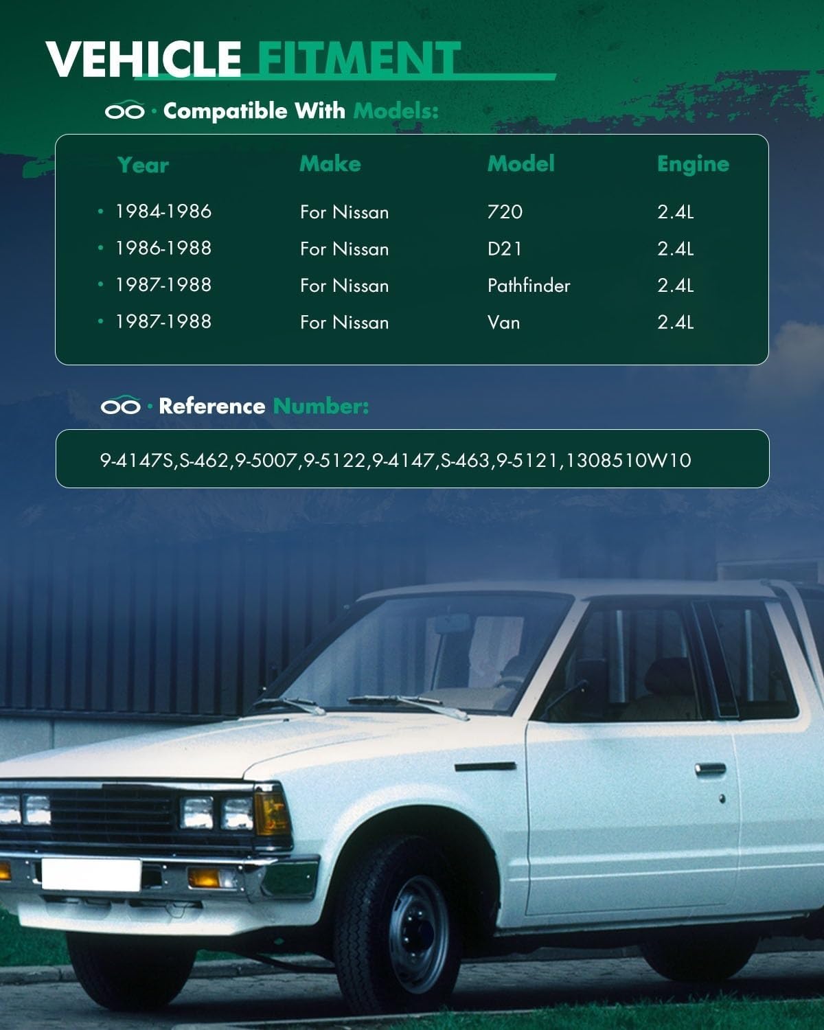 SCITOO TK3001 Engine Timing Chain Kit Replaces for Nissan D21 Pathfinder Van720 2.4L 1983-1988