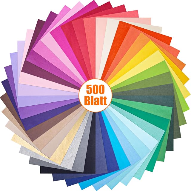 VGOODALL 500 arkuszy przezroczystego papieru, kolorowe, 40 kolorów, bibułka, błyszczący papier do majsterkowania, na urodziny, wesele, Boże Narodzenie, dekoracja, opakowanie