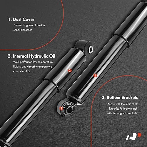 Miniatura 3 de A-Premium Par trasero (2) Amortiguadores compatibles con Hyundai Accent 2012-2017 y Kia Forte, Forte Koup 2010-2013, lado del conductor y del