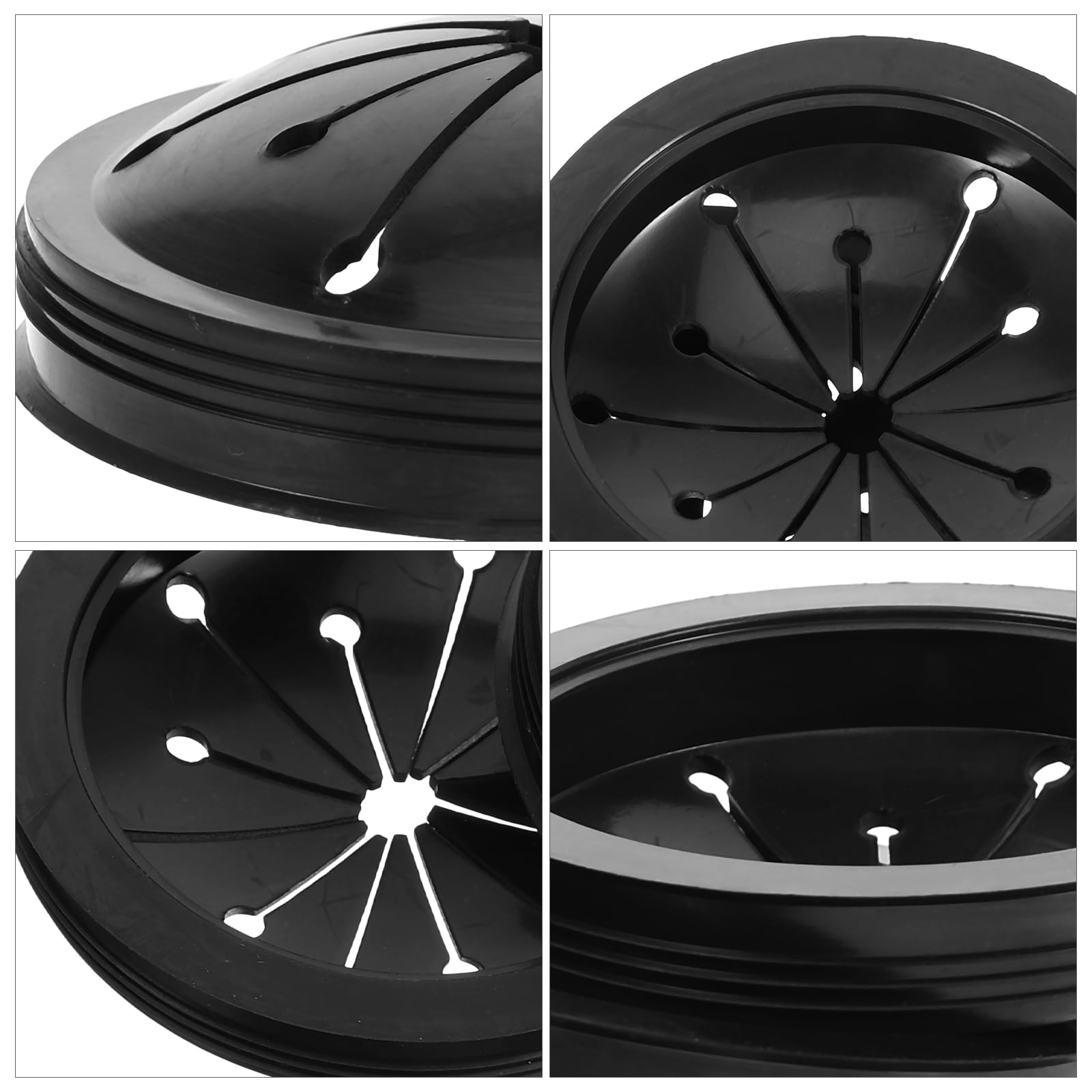 Toyvian 2 Pezzi Tritarifiuti Splash Guard Dissipatore Setaccio Copri-Rifiuti Accessori per Rifiuti Accessori Nero, Insert De Vidange En Caoutchouc pour évier De Cuisine