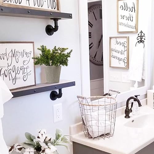 Miniatura 6 de Briful 3 plantas artificiales en maceta, plantas artificiales de helecho sintético, decoración de eucalipto, para interiores, hogar, oficina, baño,