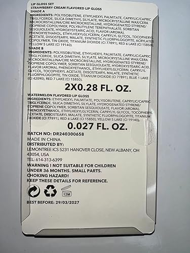 Miniatura 8 de IBI - Juego de brillos de labios con llavero, recuerdos de fiesta para niñas, incluye 3 sabores surtidos, brillo labial hidratante para niños y