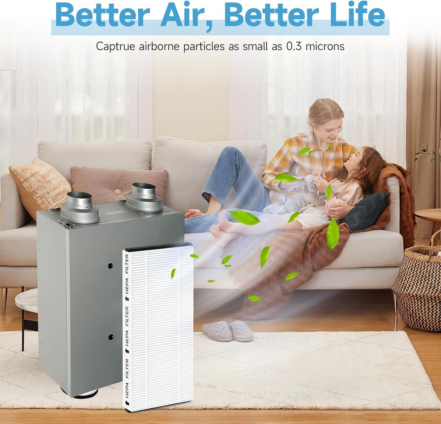 4 Pack FV10VE1 Air Filter Replacement Compatible with Panasonic Energy Recovery Ventilator FV10VE1, FV-10VE1, FV10VEC1, FV-10VEC1, FV10VEC2 - Image 5