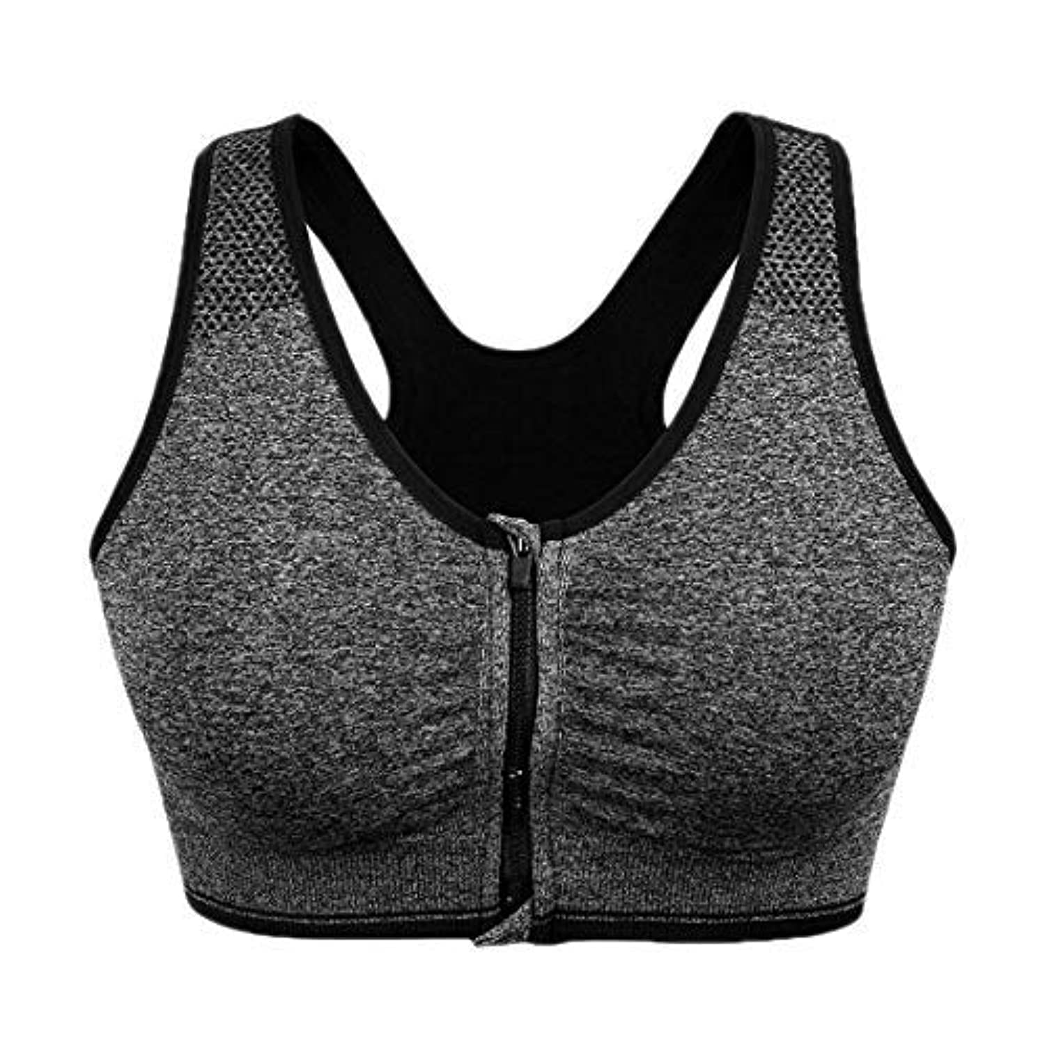 Basic ModelWomen's Sports Bra - Front Zipper Closure Workout Yoga Bras