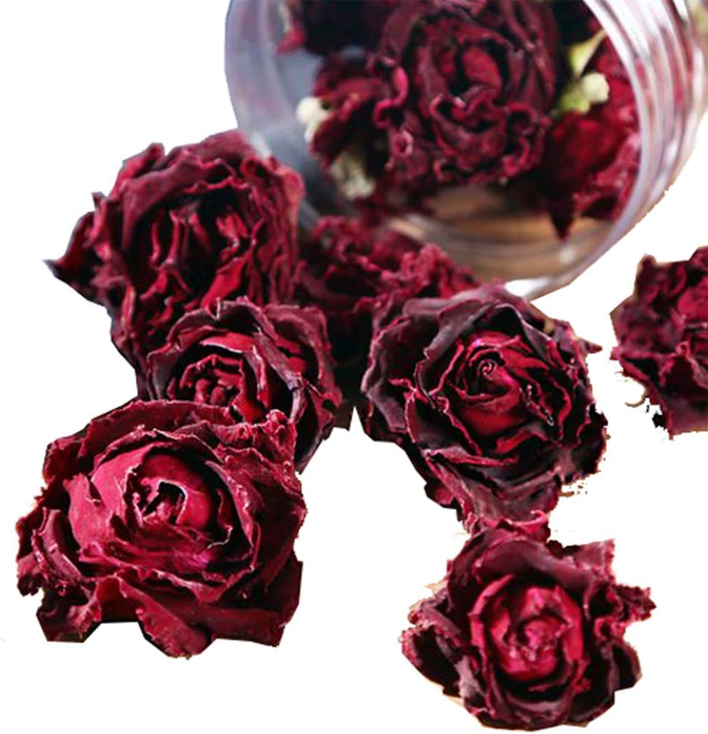 Dried Ink Red Rose Tea Yunnan Plateau Edible Roses Edible Flower Tea