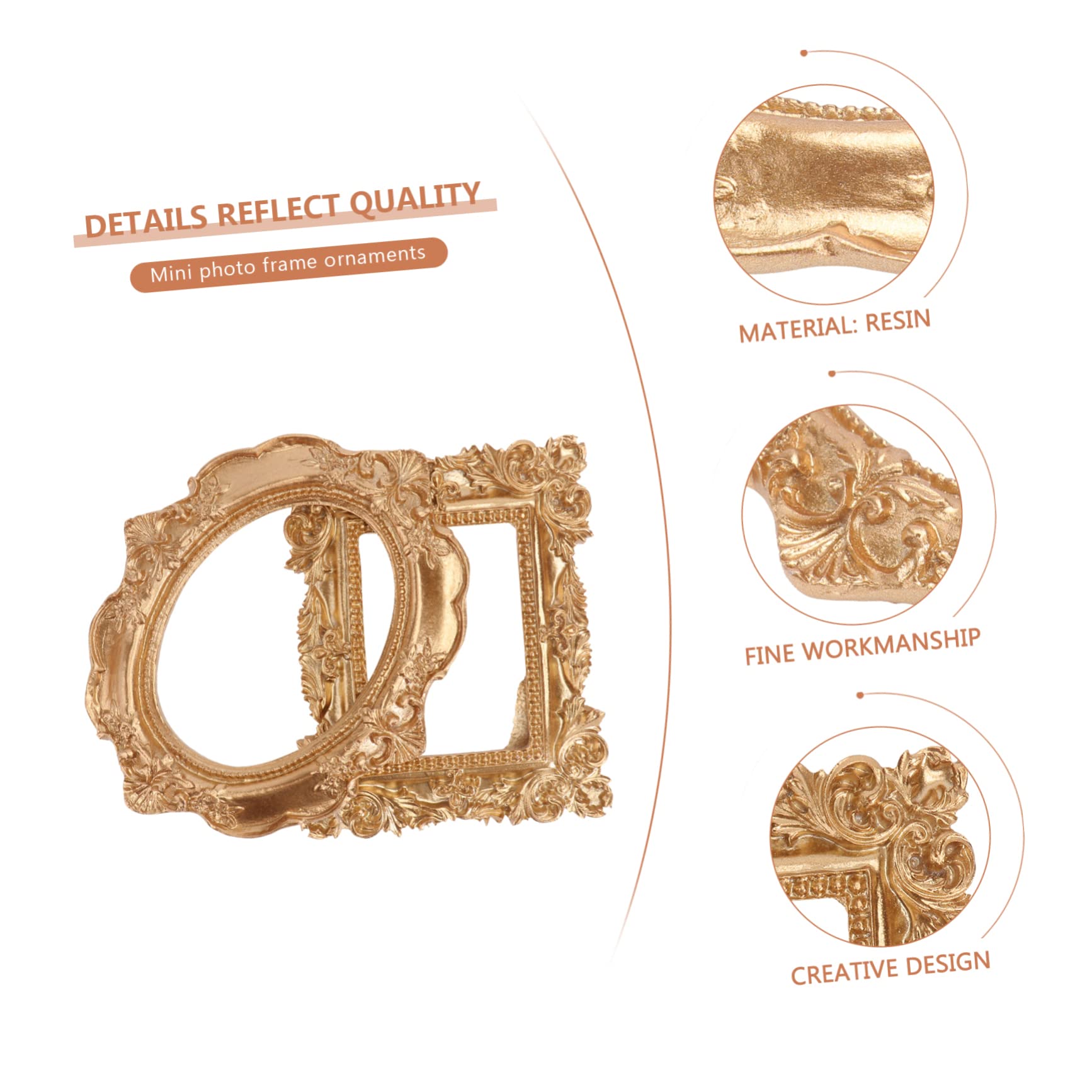 Amazon.co.jp: NESTINGHO 2個 装飾品 ミニ額縁 丸い額縁