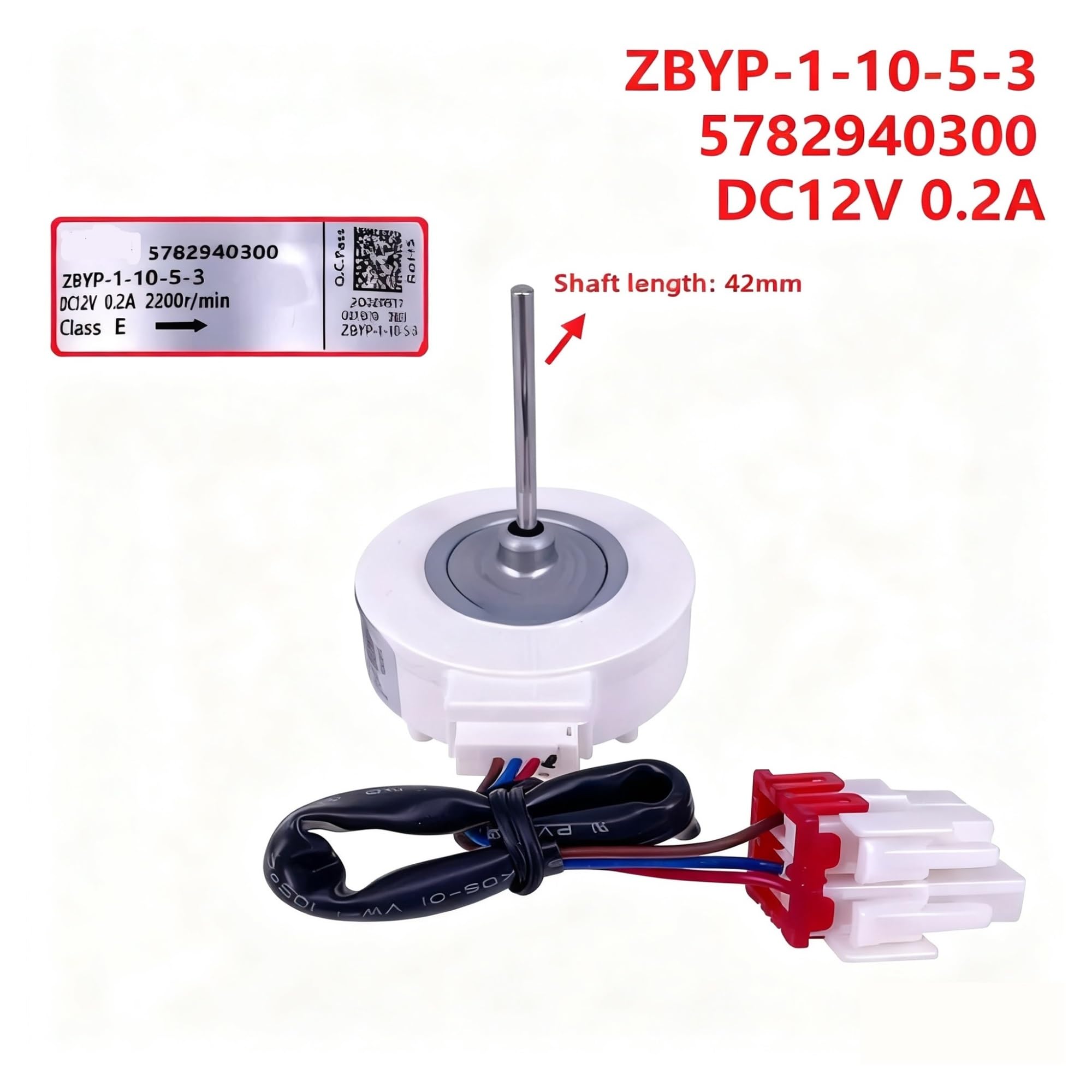 Motor De Ventilador De Refrigerador ZBYP-1-10-5-3 5782940300, Compatible Con Midea, Refrigeración De Refrigeración