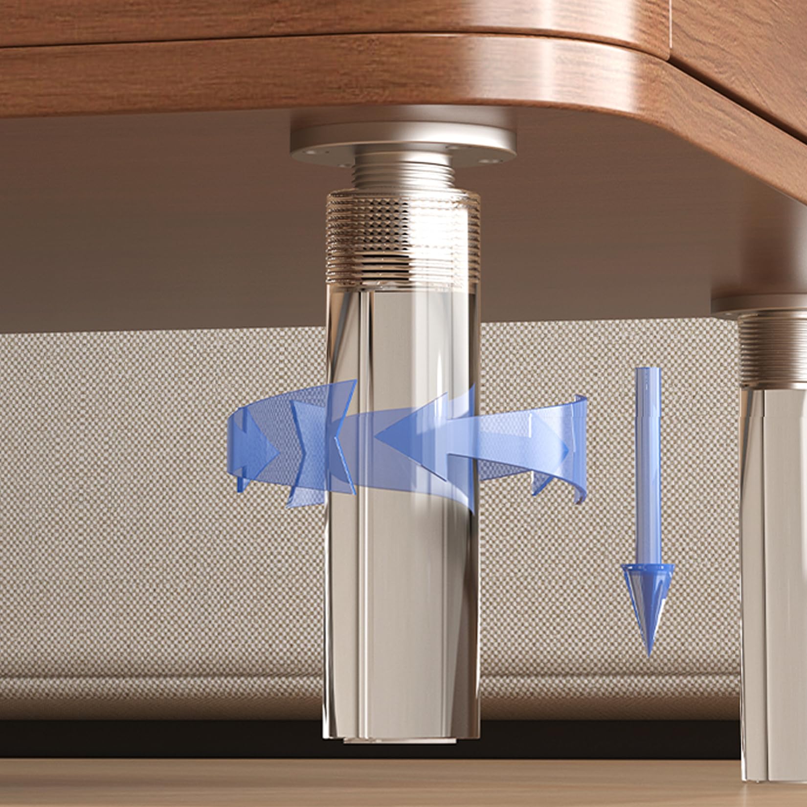 4Stk Acryl Möbelfüße,Transparent Glas Sofabeine Verstellbare Schrankfüsse