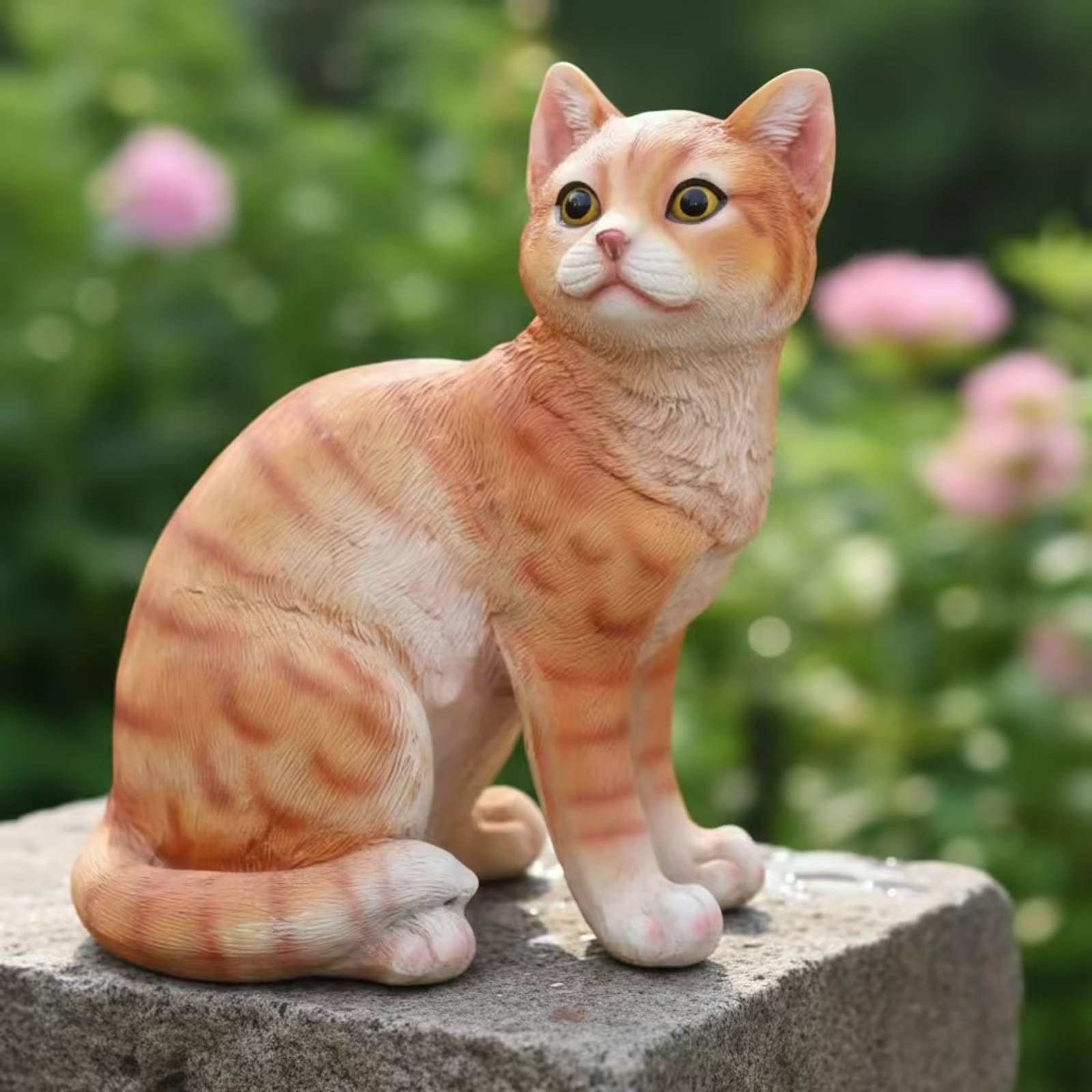 猫　置物 Amazon.co.jp: KQFCAZRE 猫の置物 リアル 猫フィギュ鋭角 猫の