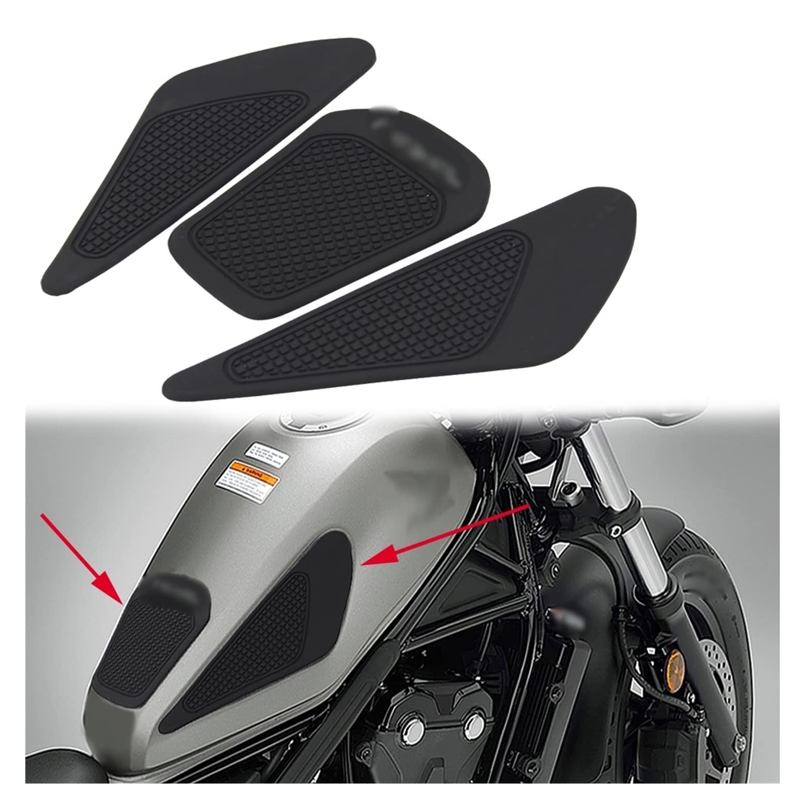 Protection Réservoir Moto JIOEWS Pour Rebel 500 300 CMX - Autocollant Anti-Rayures (Lot 7)