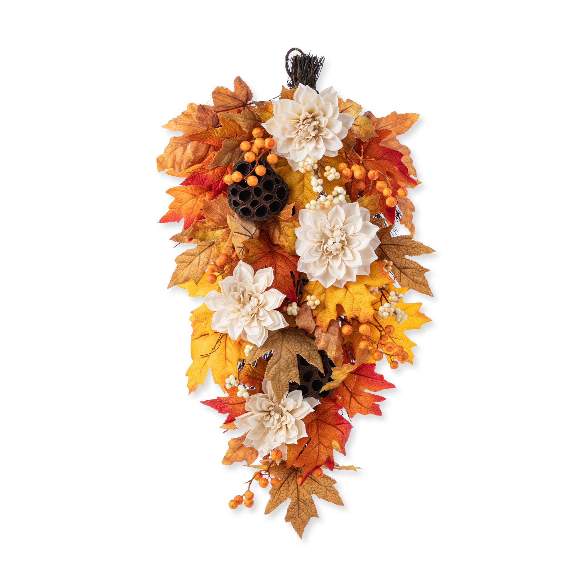 Décoration en rotin de baies automnales pour un Thanksgiving chaleureux