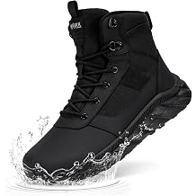 LARNMERN Soft Toe Work Boots Men Waterproof Non Slip Hiking Tactical Motorcycle Chukka Boot 6 Inch Leather Comfortable Shoes