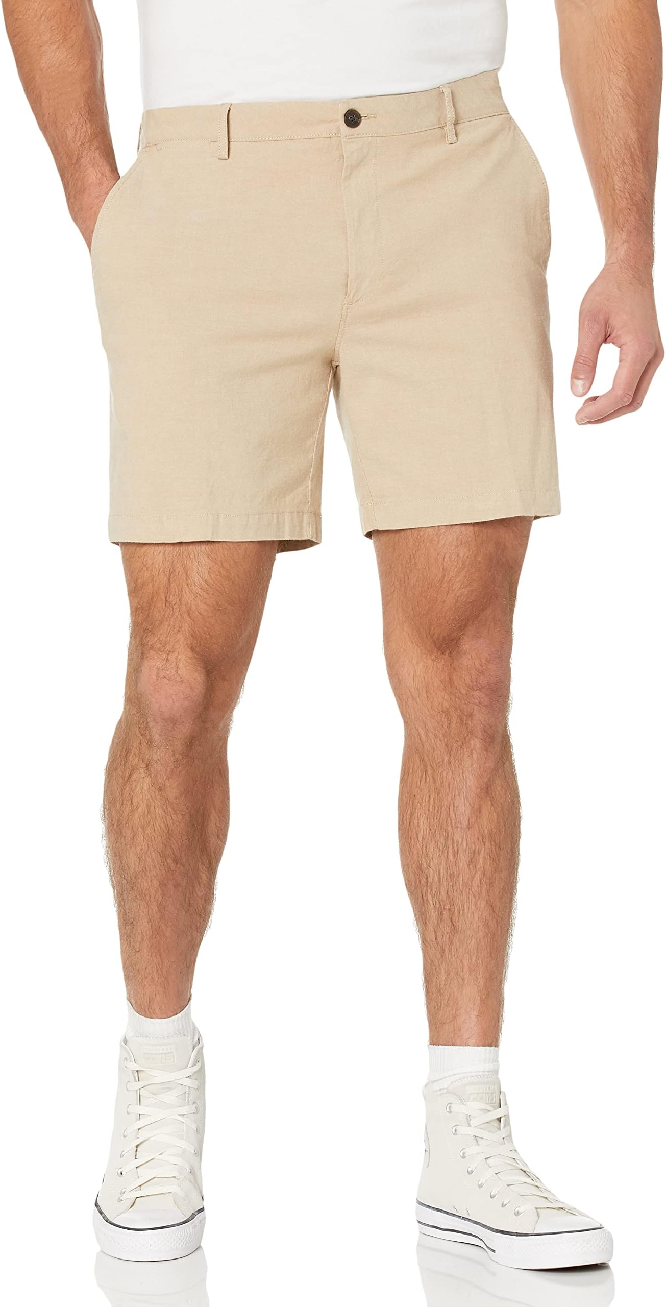 Men's Slim-Fit 7" (18cm) Lightweight Comfort Stretch Oxford Shorts
