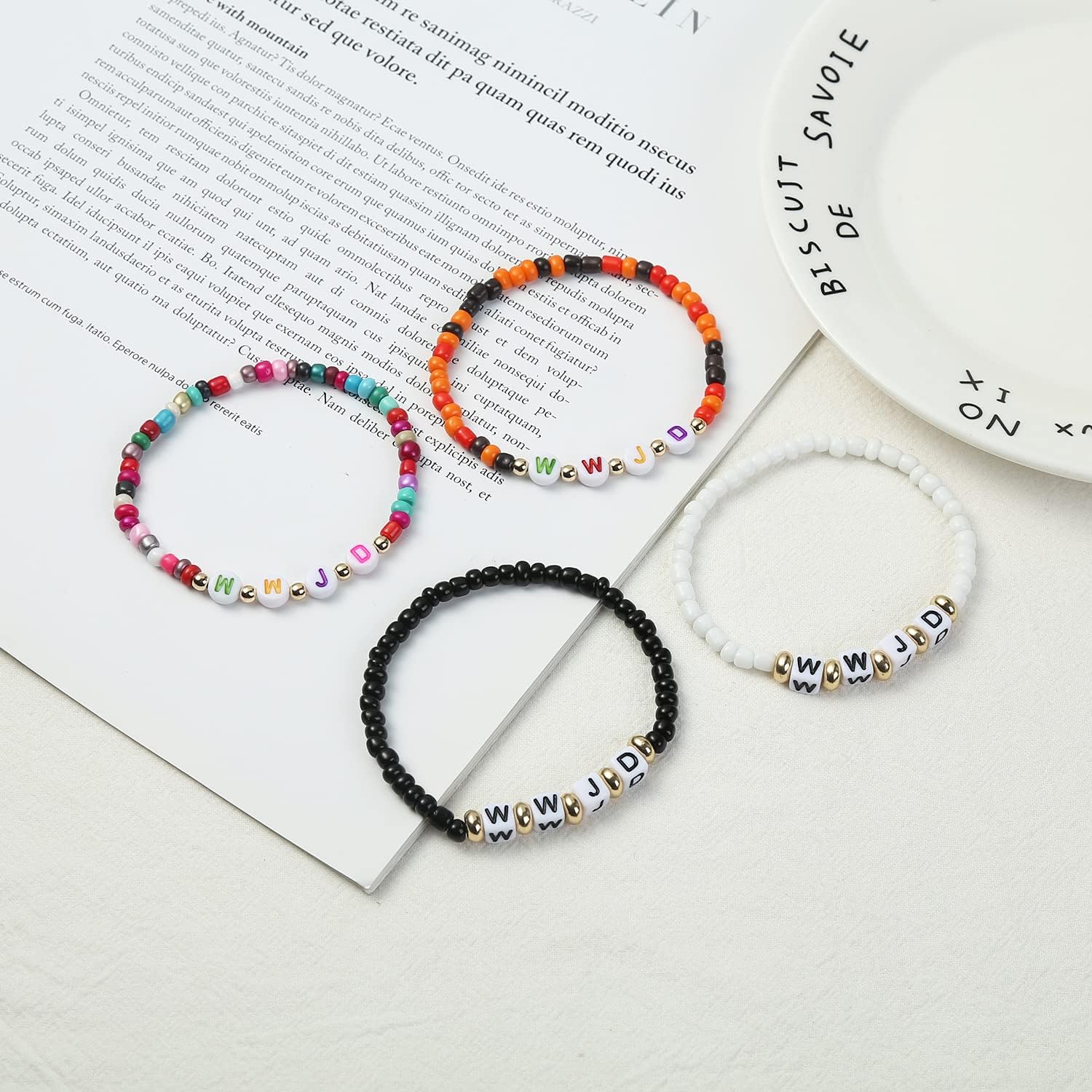 Taouzi 𝐁𝐞𝐚𝐝𝐞𝐝 𝐅𝐫𝐢𝐞𝐧𝐝𝐬𝐡𝐢𝐩 𝐁𝐫𝐚𝐜𝐞𝐥𝐞𝐭𝐬 for Women Bulk Handmade Stackable Stretch Beads Bracelets Christmas Friendship Jewelry Gifts for Women Men - Image 7