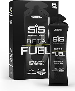 Science in Sport Beta Fuel Dual Source Gel 6 x 60ml Unflavoured – High-Energy Carbohydrate Gel with 40g of carbohydrates, Easy-to-Digest Energy Gel for Optimal Performance.