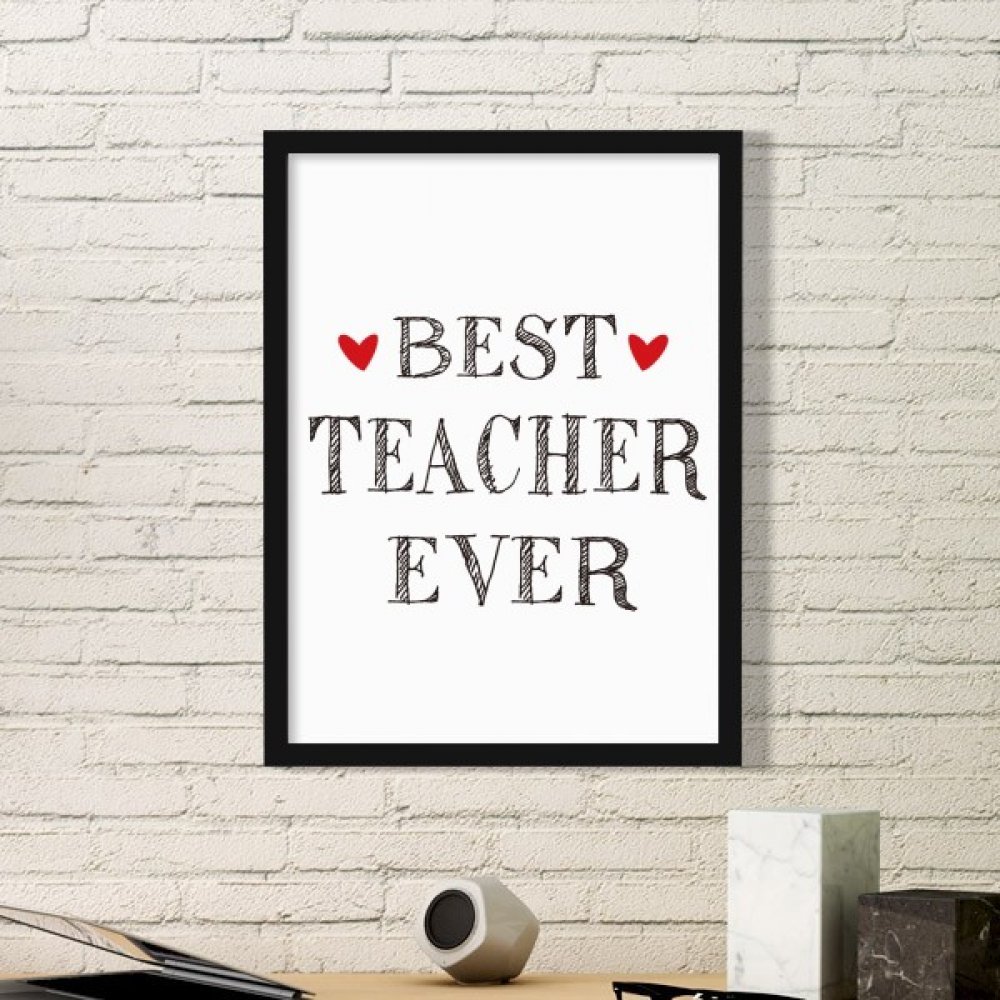 Cadre photo Le Meilleur Professeur citation pour stickers muraux noir