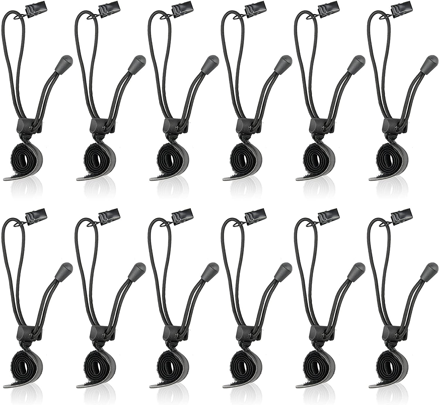 SHOPEE 12 Packs Background Backdrop Clips Clamps Holder with 9.05 inches/23 Centimeters Adjustable Elastic Cord for Photo Video Studio Photography (Silver) (B0BC26KWX5) Amazon Price History, Amazon Price Tracker