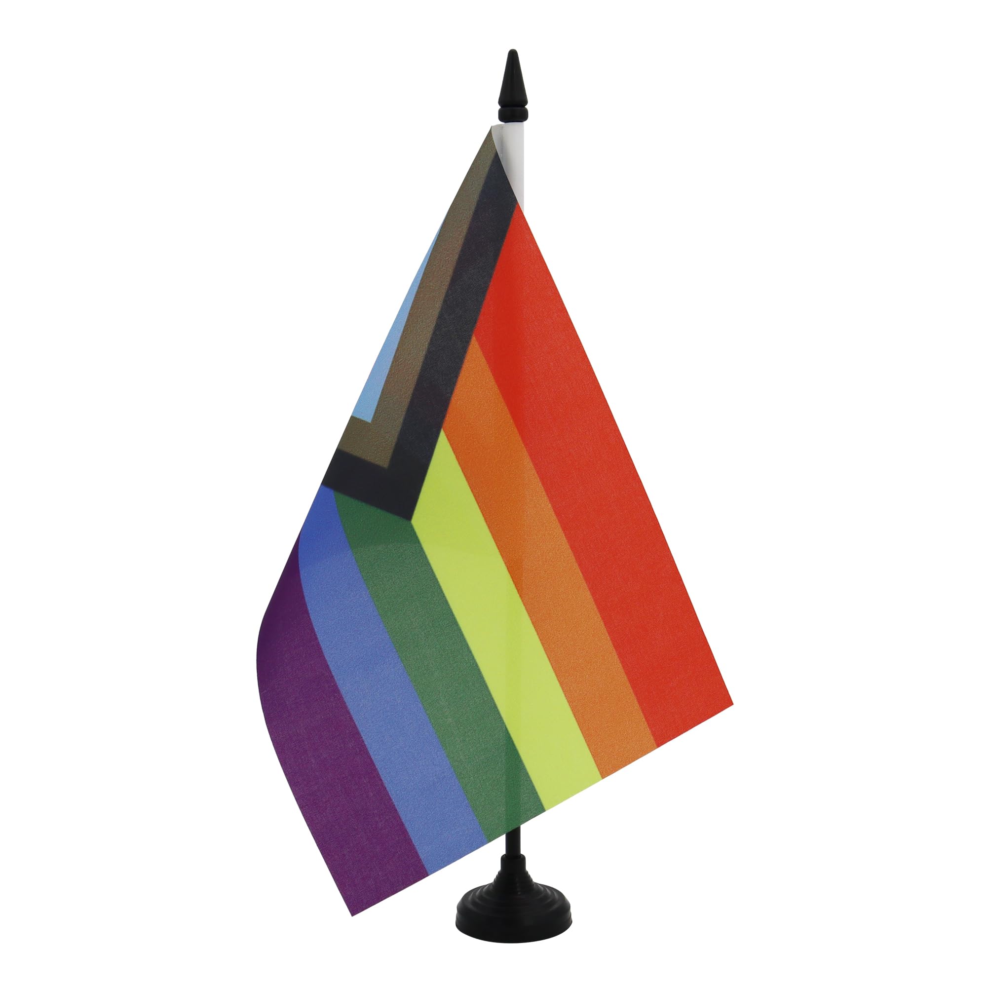 Bandiera Da Tavolo LGBT Arcobaleno AZ FLAG - 21x14cm, Asta 25cm, Base Nera, 100% Poliestere - Foto 4