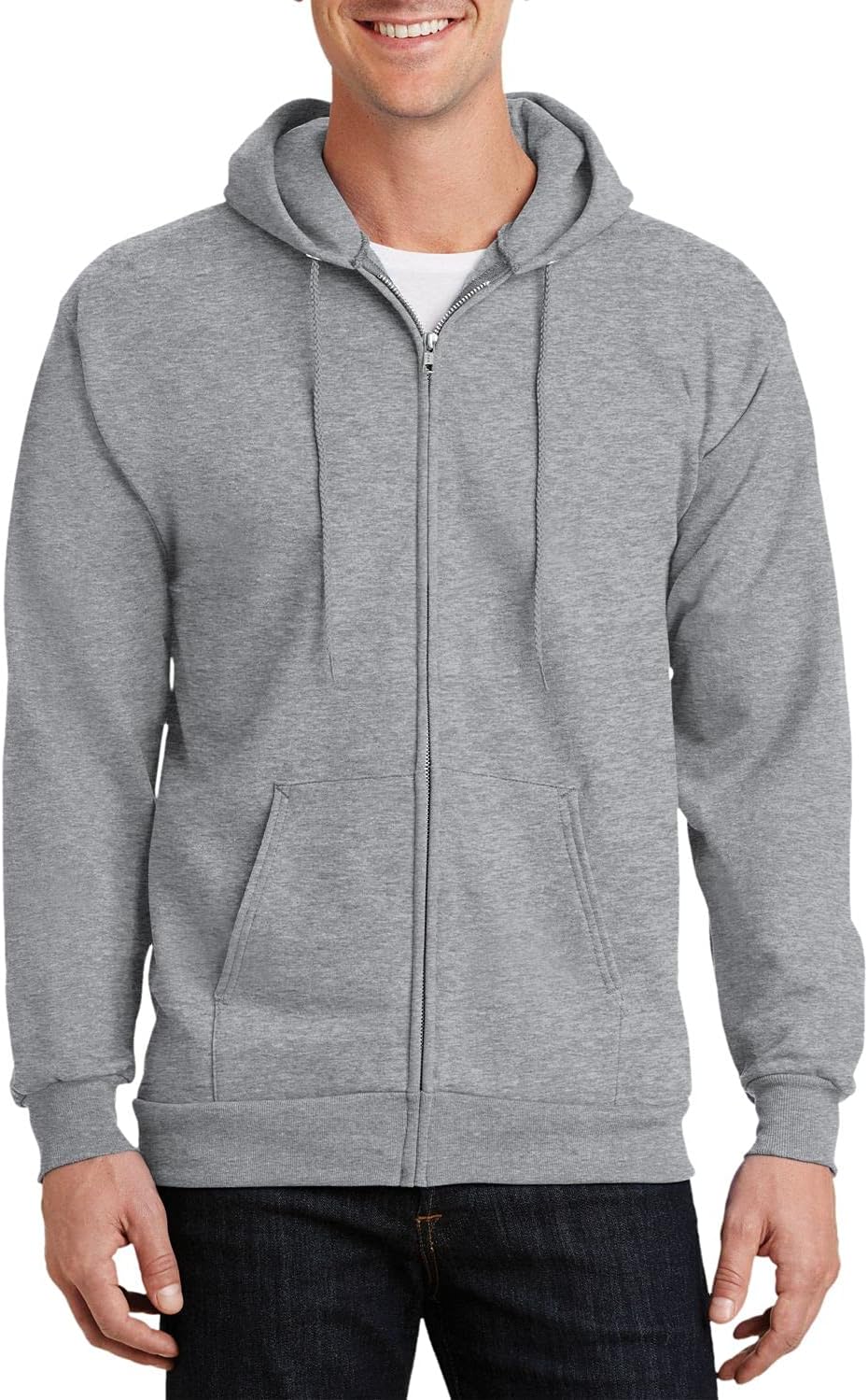 JustBlanks Mens Long Sleeve Hooded Sweatshirt Heavyweight Full-Zip Fleece Hoodie Sweatshirt for Men