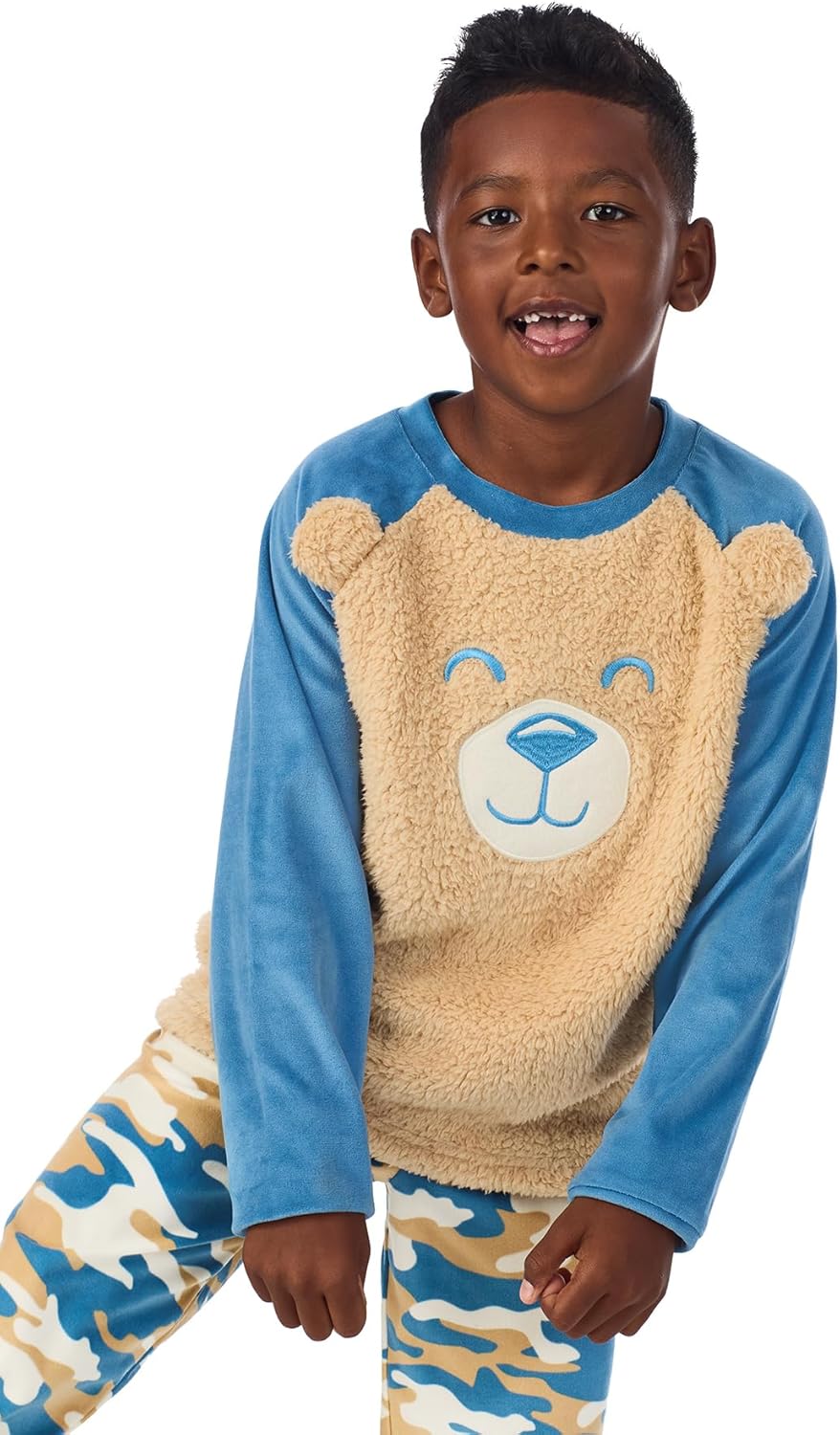 Saint Eve Kids 2 Piece Pajamas Set - Super Soft Velvet & Plush Sherpa - Long Sleeve PJ Top & Pants Sets for Boys and Girls - Image 2