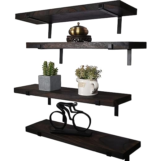 Rustic Wood Floating Shelves - HXSWY Farmhouse Set