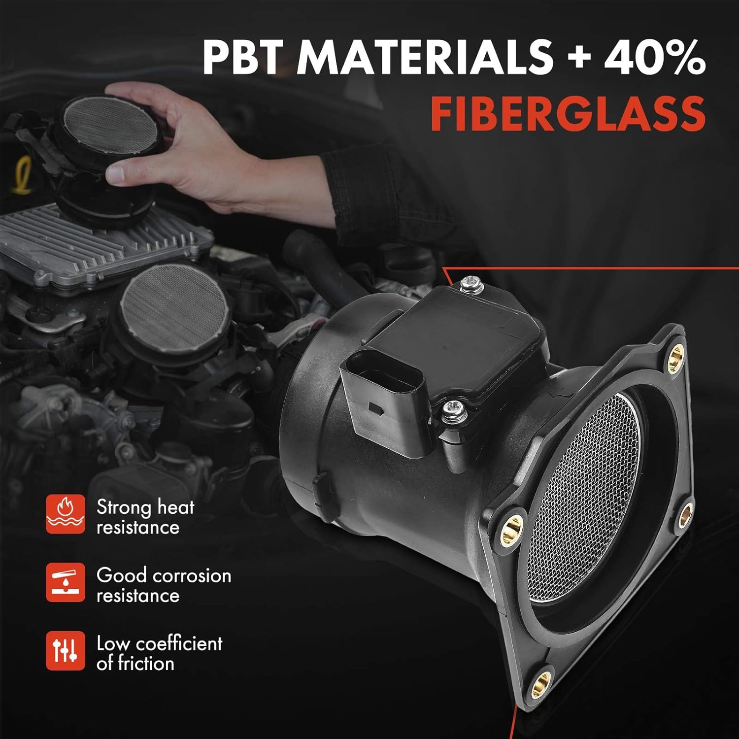 A-Premium Mass Air Flow Sensor Meter Assembly [with 4Pins] 2.8L Compatible with Audi A4 A4 Quattro A6 2000-2001, A6 Quattro 2001 & Volkswagen Passat 2000-2005