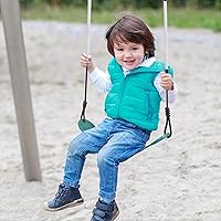 Vista 7 de 2 piezas de soporte de asiento de columpio resistente de 330 libras, adecuado para patio trasero, jardín, parque infantil (verde)