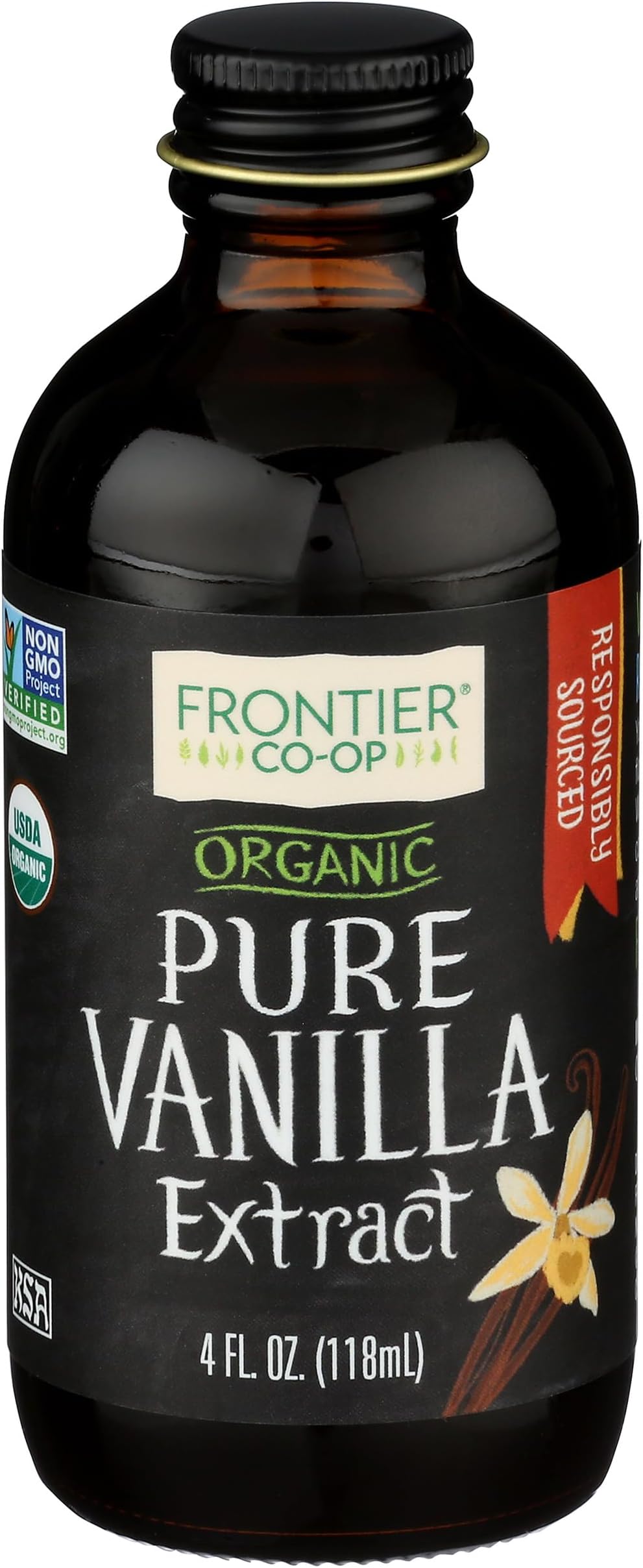 Frontier Co-op Natural Products - Organic Vanilla Extract 4 Fl. Oz.