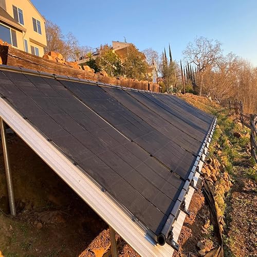 SolarPoolSupply Industrial Grade Solar Pool Heater Panel - Superior High-Wind Strapless Mounting System & Maximum Freeze Resistance (4' X 10.5')