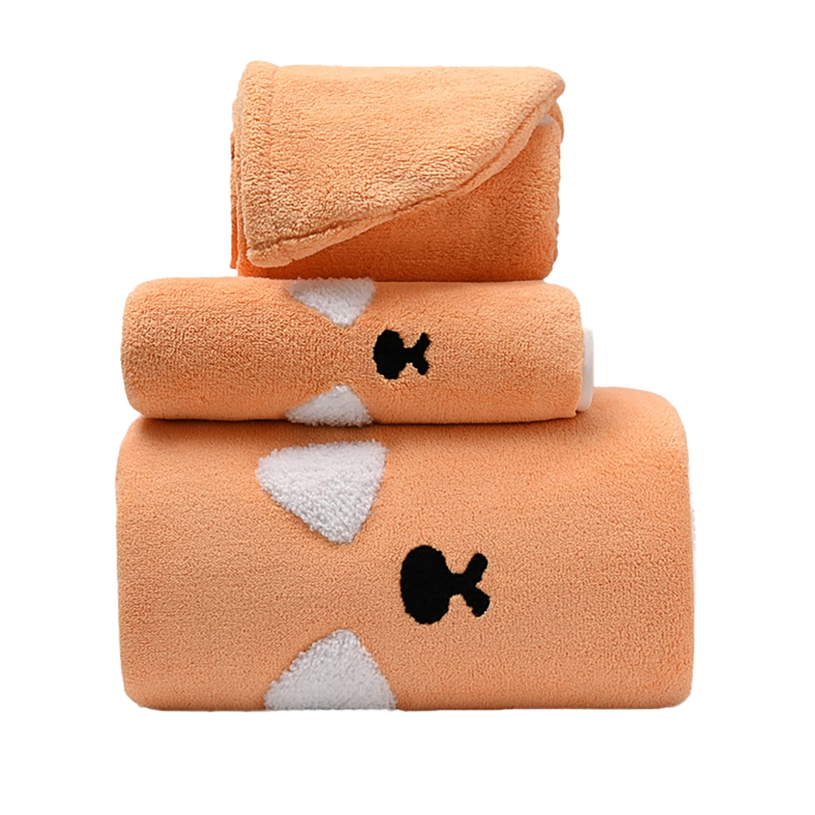 Serviettes de bain anti odeur humidité motif chien jaune polaire