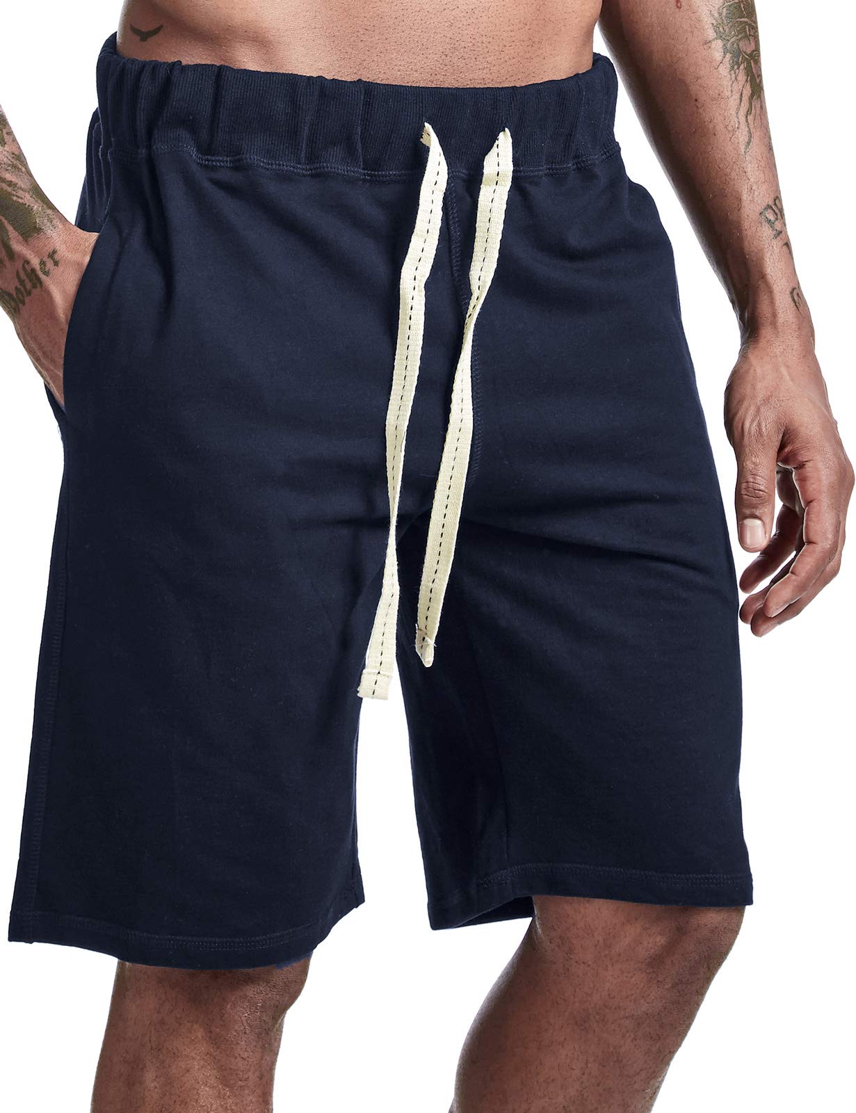 Arloesi Men's Casual Cotton Athletic Shorts