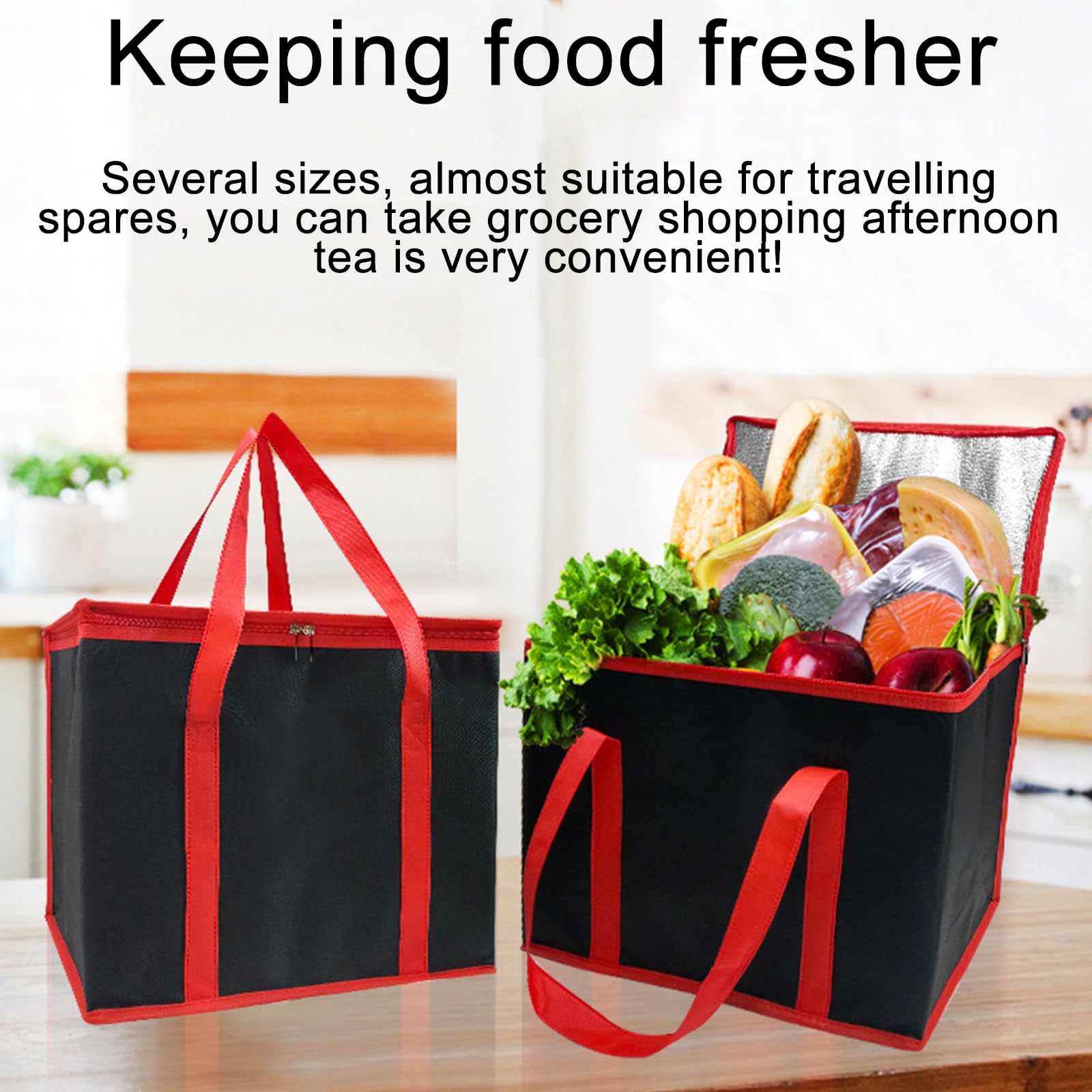 Borsa Termica Pieghevole 77L Grande Capienza - Per Picnic, Campeggio E Consegne, Isolante Fino A 30kg - Foto 9