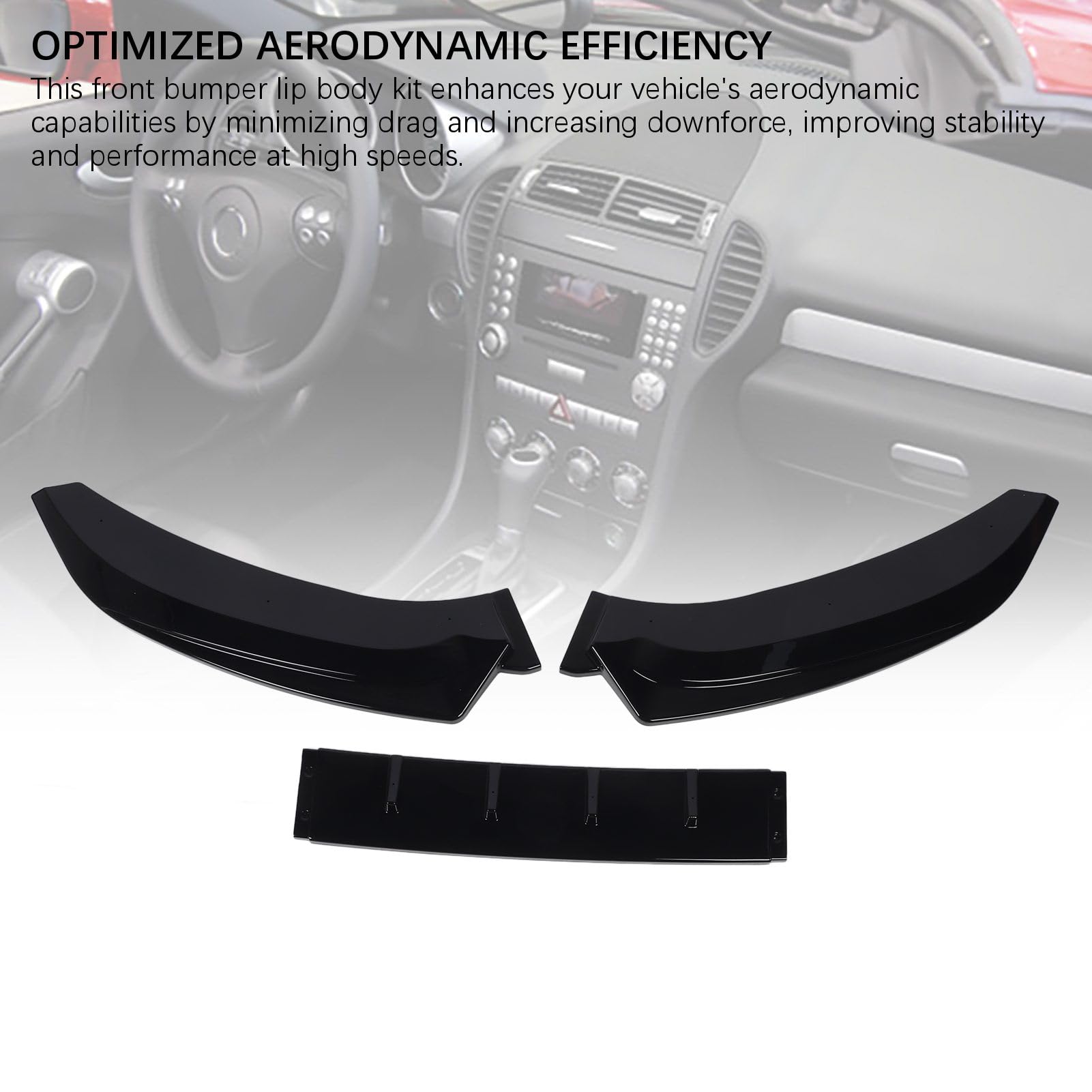 Anti Collision Front Bumper Lip Body Kit Racing Look Splitter for