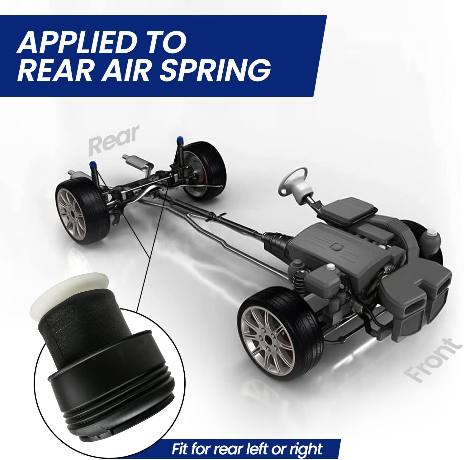 2Pcs Rear Air Suspension Springs Bags, Compatible with BMW X5 E70 2006-2013, X6 E71 E72 2007-2014, OEM Replace# 37126790078 37126790080 37126790082 3712678341 37126776995