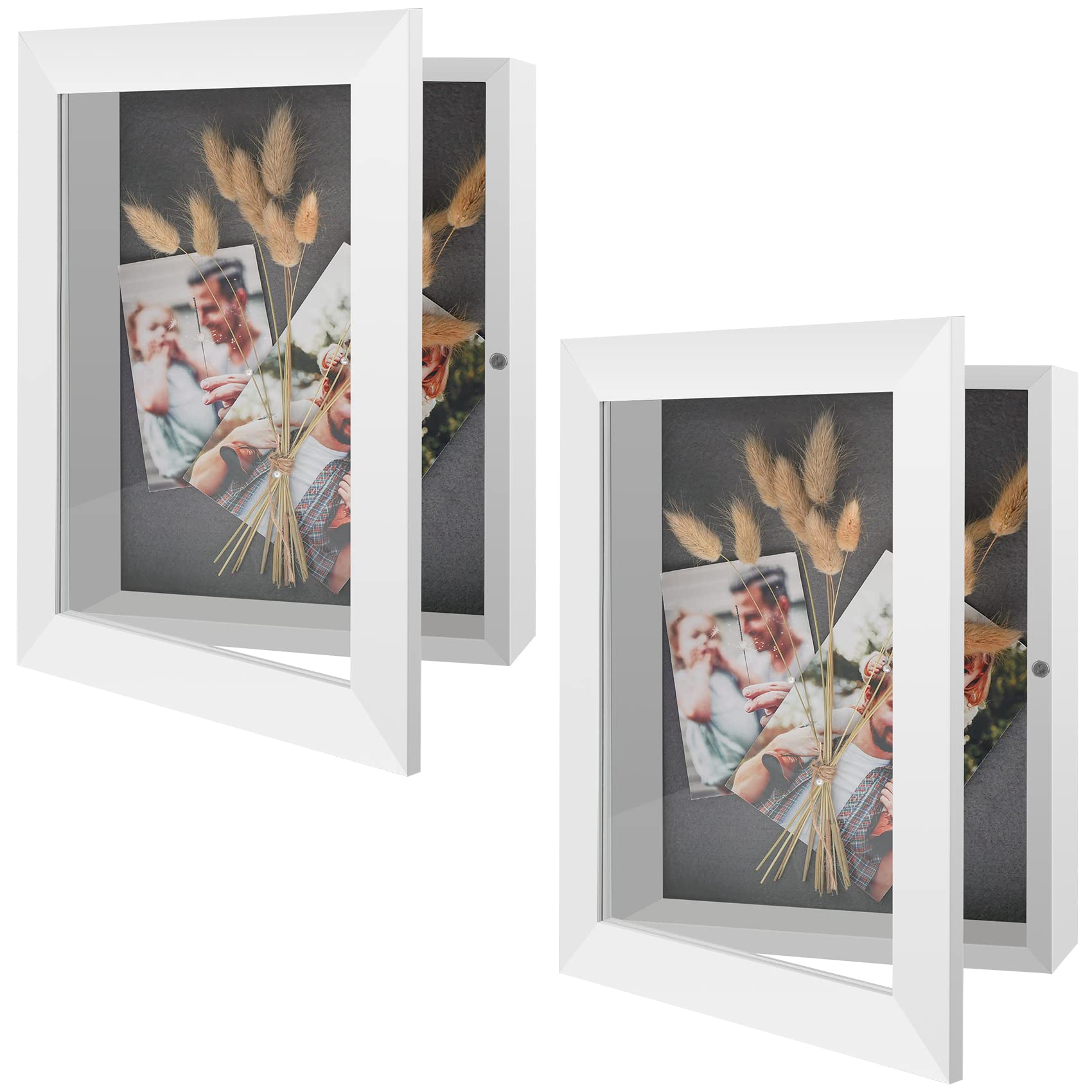 Golden State Art Cadre de présentation Blanc Épaisseur 5 cm 20,3 x 26,7 cm 8x10.5 (Set of 2) Blanc