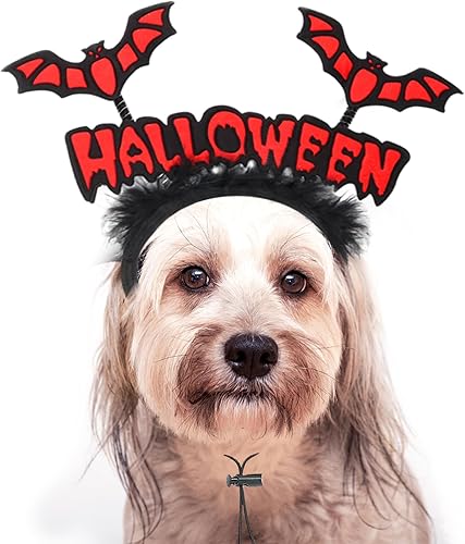 Miniatura 5 de Rypet Disfraz de texto de Halloween para perro, disfraz de perro de Halloween, diadema para perros medianos y grandes